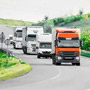 Trucks on road Trucks on road